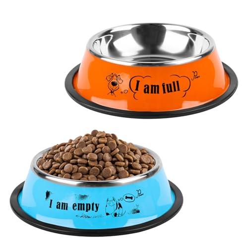 Hundenapf,2 Stück Edelstahl-Haustiernäpfe, Dog Bowl Mit Rutschfesten Fressnapf Hund Für Katzen Oder Kleine Mittlere Große Hunde Hundeschüssel Hundenapf,2 Stück Edelstahl-Haustiernäpfe, Dog Bowl Mit Rutschfesten Fressnapf Hund Für Katzen Oder Kleine Mittlere Große Hunde Hundeschüssel von SUPRROW
