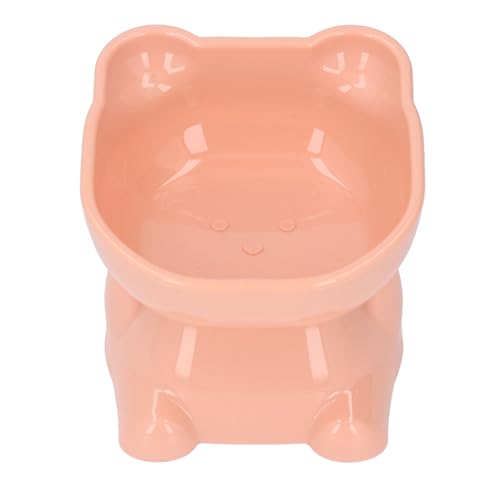 Erhöhter Futternapf Verhindert das Umkippen. Erhöhter Katzennapf aus Kunststoff in Cartoon-Form Wasserfutter (Rosa) von SUPYINI