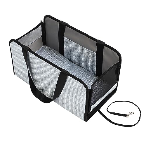 Mittelkonsole Hundewagen mit Kissen, Eisseide Stoff Kleiner Haustier -Sicherheitsstuhl für Hunde Katzen, Abnehmbar und Klappbarer Welpenauto Mittelkonsole Hundewagen mit Kissen, Eisseide Stoff Kleiner Haustier -Sicherheitsstuhl für Hunde Katzen, Abnehmbar und Klappbarer Welpenauto von SUPYINI