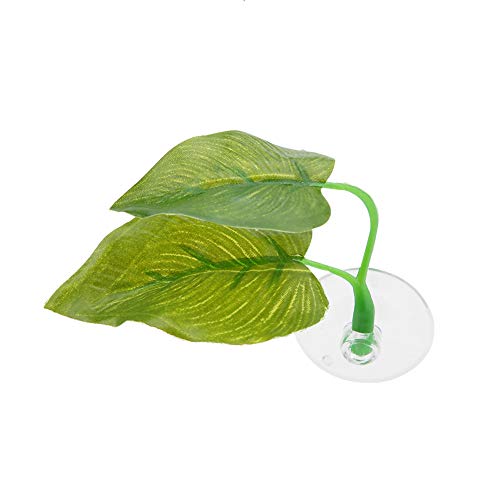 SUPYINI 16 x 11 x 4 Kunststoff-Pad, künstliche Pflanze, Blätter, Betta-Hängematte, Fischunterlage, für Aquarien, bietet Blätter von SUPYINI