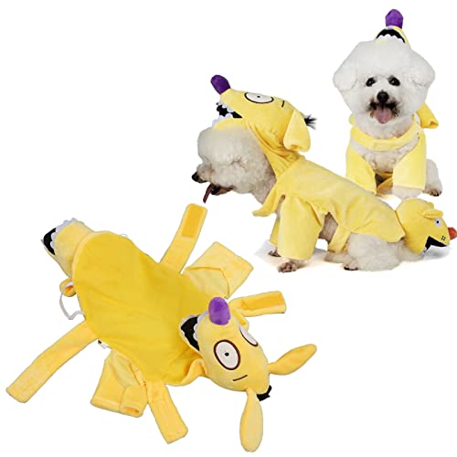 SUPYINI Double Ended Haustierkostüm Lustige Hundekleidung Warm Warm Bequemer Samt Halloween -Haustierkleidung mit 3D -Design für Kleine Mittelgroße Große Rassen (L) von SUPYINI