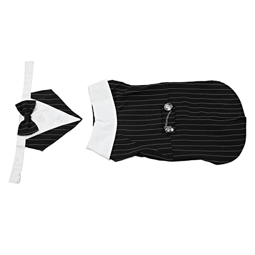 SUPYINI Hund Formelle Smokinganzug Haustier Hochzeitsanzug Hund Smoking Hundeanzug mit Fliege und Stilvoller Kettenverschluss für Kleine Mittlere Hunde Hochzeits Geburtstagsfeier (M) von SUPYINI