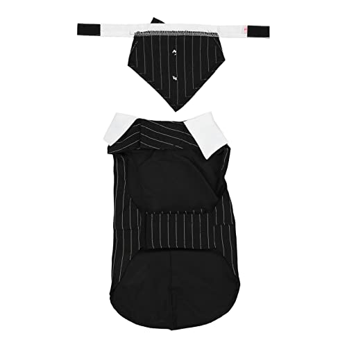 SUPYINI Hund Formelle Smokinganzug Haustier Hochzeitsanzug Hund Smoking Hundeanzug mit Fliege und Stilvoller Kettenverschluss für Kleine Mittlere Hunde Hochzeits Geburtstagsfeier (Xs) von SUPYINI