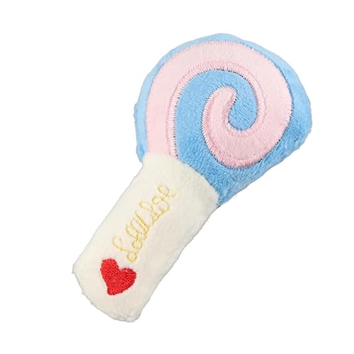 SUPYINI Lollipop Pet Plüsch Spielzeughund Kaut Spielzeug Bissbeständiges Interaktive Zähne für Hunde mit Sicherem Plüschmaterial, um die Langeweile zu Lindern, die Gesundheit Schützen (Blau) von SUPYINI
