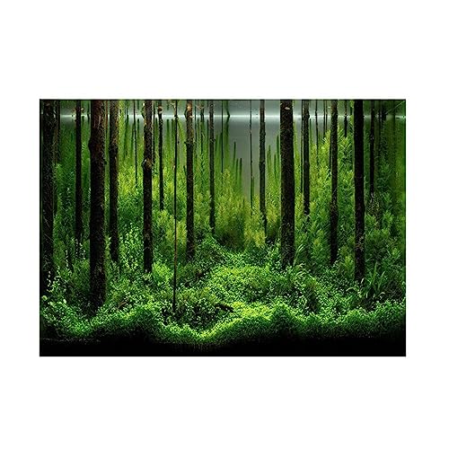 SUPYINI PVC-Kleber Unterwasser Wald Tank Hintergrund Poster Hintergrund Dekoration Papier Aquarium Aufkleber (61 * 30cm) von SUPYINI