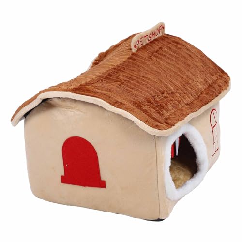 SUPYINI Warm Isoliertes Haustierhaus für den Innenbereich – Abnehmbares und Waschbares Hunde-/Katzenbett – Kleiner/mittlerer Komfortraum für Hunde und Katzen – Ideal für den Winter (L #16) von SUPYINI