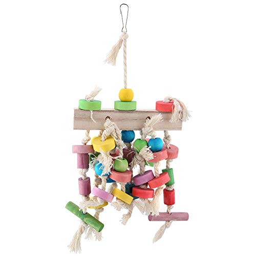 Spielzeug Hangg 30×13×5 Holzspielzeug Haustier Vogel Kauen Lustige Schaukel Hängende Leiter Kletterzubehör von SUPYINI