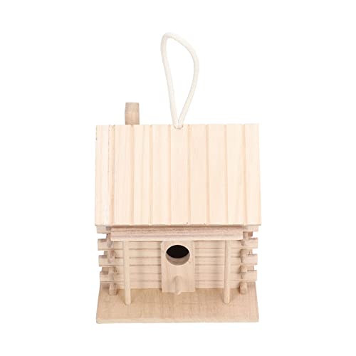 Vogelhaus Holz Vogelhaus 19 * 18 * 18 Holz Vogelhaus Hängende Blockhütte Vogelhaus Vogel-Außendekoration und Innenhaus-Dekoration Vogelhaus Holz Vogelhaus 19 * 18 * 18 Holz Vogelhaus Hängende Blockhütte Vogelhaus Vogel-Außendekoration und Innenhaus-Dekoration von SUPYINI
