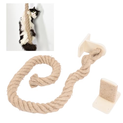 Wandmontierter Seil-Katzenkletterer, Stabiler, Multifunktionaler, Interaktiver Katzenkratzbaum für den Innenbereich Wandmontierter Seil-Katzenkletterer, Stabiler, Multifunktionaler, Interaktiver Katzenkratzbaum für den Innenbereich von SUPYINI
