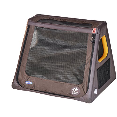 Tami - Hundetransportbox aufblasbar Tragebox Transportbox Hundebox Reisebox Autotransportbox Kofferraumbox Gitterbox Käfig Hund Box Dogbox Inflatable inkl. Dog-Vital Bio-Hundekeks (Spezial Fliesheck) von SUPwave