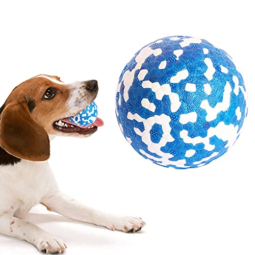 SUREH 2 x unzerstörbare Hundespielzeugbälle für aggressive Kauer, schwimmende Hüpfbälle für große und mittelgroße Hunde zum Kauen, Apportieren und Spielen von SUREH