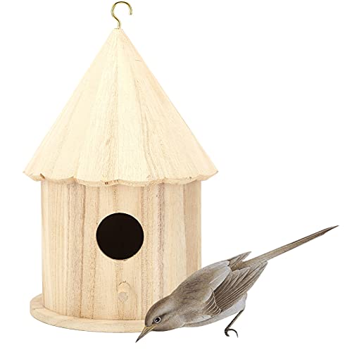 SUREH Vogelhaus Zum Aufhängen Im Freien, Vogelhaus aus Holz für Finken, Blauvögel, Kardinäle, Kolibri, Rundes Vogelhaus für Den Außenbereich, Nistplatz für Garten, Hinterhof, Balkon SUREH Vogelhaus Zum Aufhängen Im Freien, Vogelhaus aus Holz für Finken, Blauvögel, Kardinäle, Kolibri, Rundes Vogelhaus für Den Außenbereich, Nistplatz für Garten, Hinterhof, Balkon von SUREH