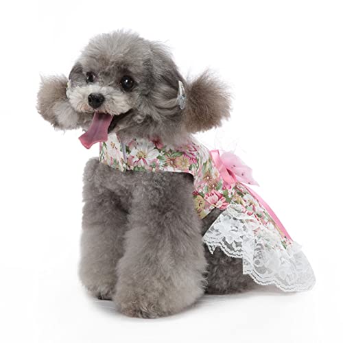 SUSOSU Haustier Kleidung Kleider Hundekleidung Smoking-Miniröcke Kätzchen Welpen Haustier Abendkleider,Pink 1,XL von SUSOSU