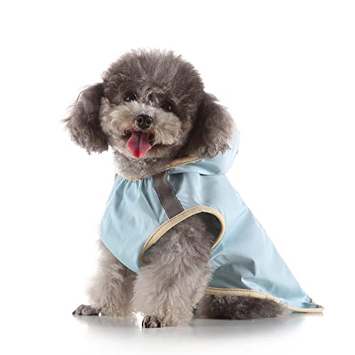 SUSOSU Hunde-Regenmantel Kleiner Großer Hund Großer Hund Haustier-Druck Regenmantel Reflektierende Hundekleidung Regenmantel Poncho,Blue 2,3XL von SUSOSU