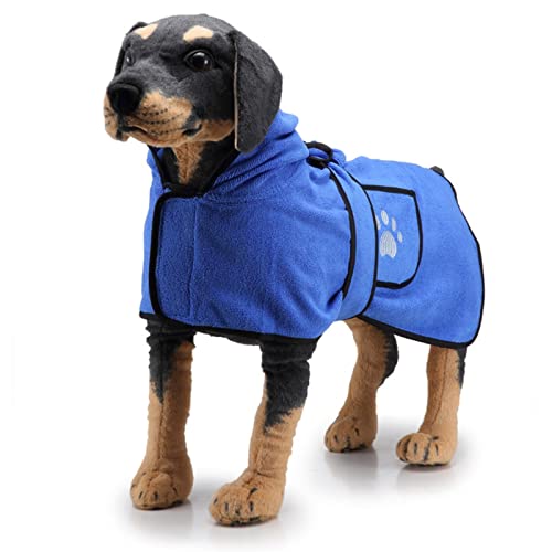 SUSOSU Starkes Saugfähiges Handtuch für Haustiere 1 Packung Hundehandtuch Bademantel Decke Praktischer für Haustiere,Blue 1,M von SUSOSU