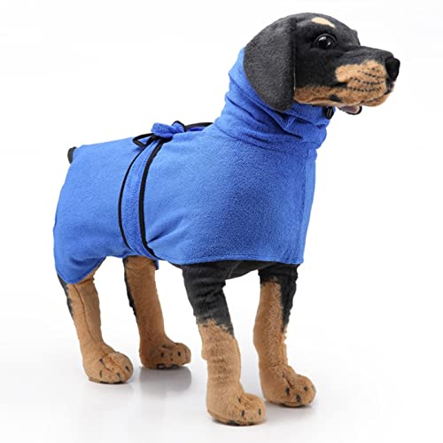 SUSOSU Starkes Saugfähiges Handtuch für Haustiere 1 Packung Hundehandtuch Bademantel Decke Praktischer für Haustiere,Blue 2,L von SUSOSU
