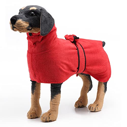 SUSOSU Starkes Saugfähiges Handtuch für Haustiere 1 Packung Hundehandtuch Bademantel Decke Praktischer für Haustiere,Rot,XL von SUSOSU
