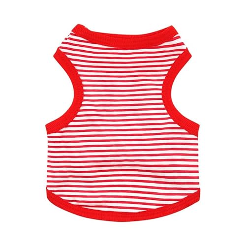 suxuMhao Hunde- und Katzenweste, atmungsaktive Haustierweste, Welpen-Sweatshirt, Hundekleidung, Outfit-Bekleidung für kleine, mittelgroße Hunde und Katzen, S, rot gestreift suxuMhao Hunde- und Katzenweste, atmungsaktive Haustierweste, Welpen-Sweatshirt, Hundekleidung, Outfit-Bekleidung für kleine, mittelgroße Hunde und Katzen, S, rot gestreift von SUXUMHAO