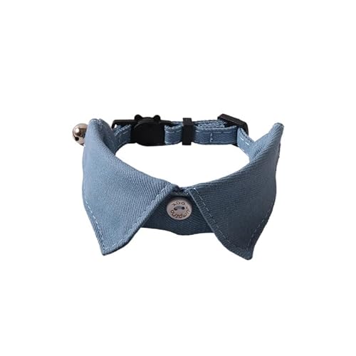 suxuMhao Katzenhalsband mit Schnalle, verstellbar, weich, für kleine Hunde oder Katzen, Denim, Himmelblau von SUXUMHAO