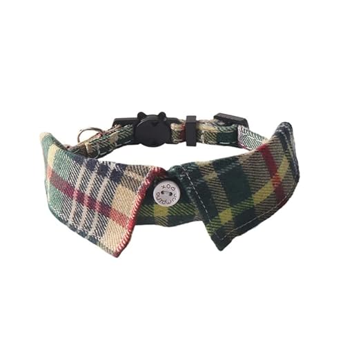 suxuMhao Katzenhalsband mit Schnalle, verstellbar, weich, für kleine Hunde oder Katzen, Schottenkaro, A01 von SUXUMHAO