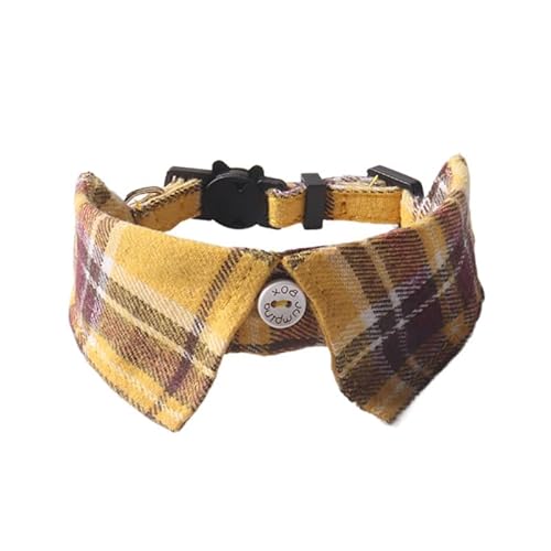 suxuMhao Katzenhalsband mit Schnalle, verstellbar, weich, für kleine Hunde oder Katzen, Schottenkaro, A10 von SUXUMHAO