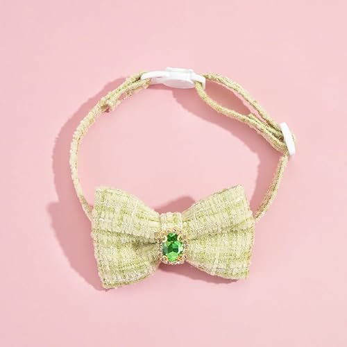 suxuMhao Katzenhalsband mit Schnalle, verstellbar, weich, für kleine Hunde oder Katzen (Grün, Größe: S) von SUXUMHAO