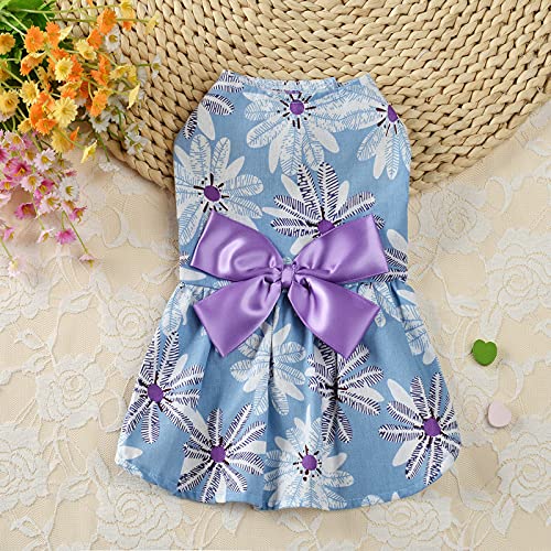 suxuMhao Süßes Welpen-Hundekleid, niedliches Prinzessinnenkleid, Katzenkleid, Hunderock für kleine Mädchen (A138, L) von SUXUMHAO