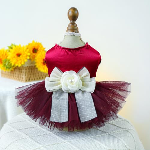 suxuMhao Süßes Welpen-Hundekleid, niedliches Prinzessinnenkleid, Katzenkleid, Hunderock für kleine Mädchen (A35, M) von SUXUMHAO