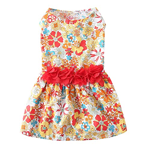 suxuMhao Süßes Welpen-Hundekleid, niedliches Prinzessinnenkleid, Katzenkleid, Hunderock für kleine Mädchen (A94, S) von SUXUMHAO