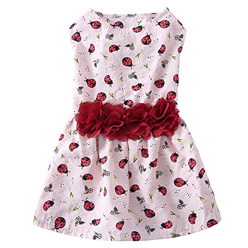 suxuMhao Süßes Welpen-Hundekleid, niedliches Prinzessinnenkleid, Katzenkleid, Hunderock für kleine Mädchen (A96, L) von SUXUMHAO