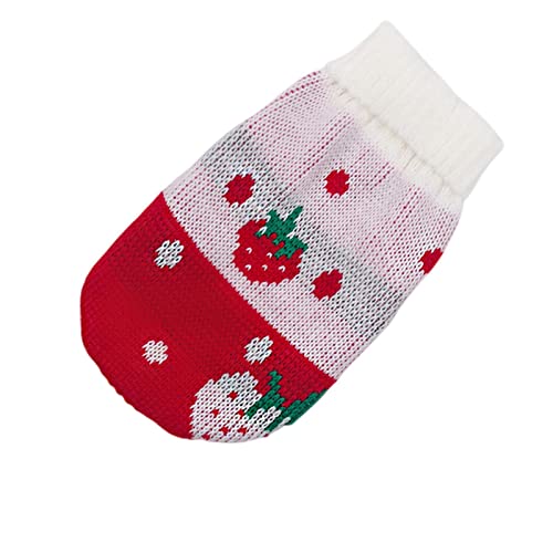 SUYGGCK Hundekleidung Warme Hundekleidung Für Kleine Mittelgroße Hunde Stricker Katzenpullover Haustier Kleidung Bulldogs Welpen Kostümmantel Winter Winter-Red Strawberry,L SUYGGCK Hundekleidung Warme Hundekleidung Für Kleine Mittelgroße Hunde Stricker Katzenpullover Haustier Kleidung Bulldogs Welpen Kostümmantel Winter Winter-Red Strawberry,L von SUYGGCK