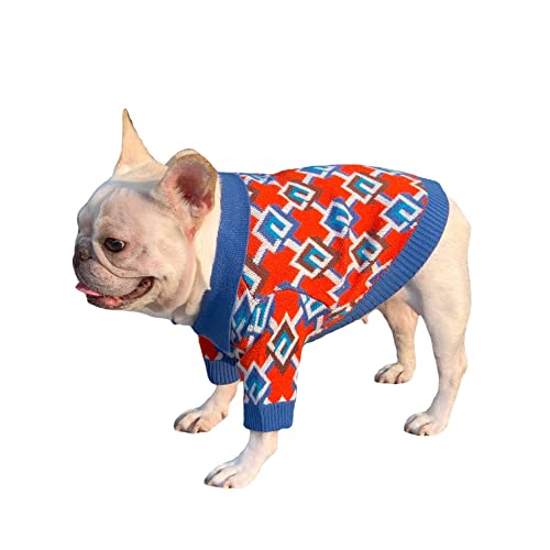 SUYGGCK Hundemantel Mode Rot Und Blau Kariertes Haustierpullover Für Katzen Und Kleine Hunde Geeignet-Blue Red,M SUYGGCK Hundemantel Mode Rot Und Blau Kariertes Haustierpullover Für Katzen Und Kleine Hunde Geeignet-Blue Red,M von SUYGGCK