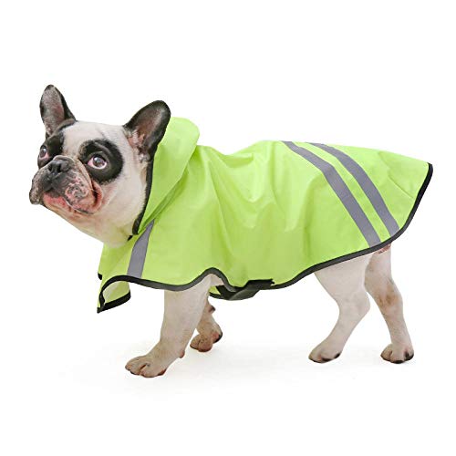 SUYIN Pet Green Camouflage Hund Regenmantel Jumpsuit Umhang Großer Hund Mittel Reflektierende Kleidung Wasserdicht und Regenfest-Grün_L. von SUYIN