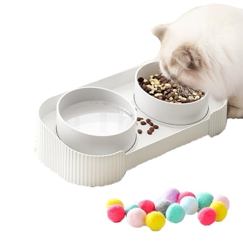 SUYUKU 2 Stück Katzennäpfe weiß verhindern Nackenschmerzen Haustier Schüssel Abnehmbare Anti-Erbrechen Keramik Schüssel verhindert Kippen Katzen Futterteller mit Spielzeugball für Katzen Welpen Hunde SUYUKU 2 Stück Katzennäpfe weiß verhindern Nackenschmerzen Haustier Schüssel Abnehmbare Anti-Erbrechen Keramik Schüssel verhindert Kippen Katzen Futterteller mit Spielzeugball für Katzen Welpen Hunde von SUYUKU