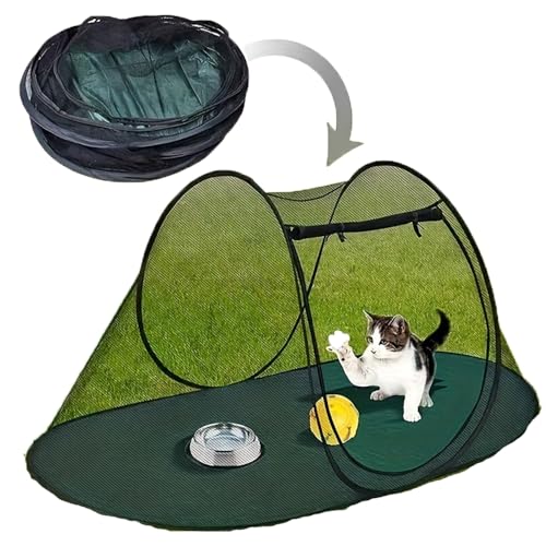 SUYUKU Faltbares Haustierzelt aus Netzgewebe für drinnen und draußen, tragbares Haustierhaus für Hunde, Katzen, Kätzchen, Welpen, Kaninchen (Haustierzelt, L-189 x 90 x 78 cm) von SUYUKU