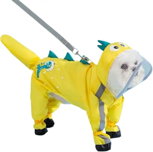 SUYUKU Hunde-Regenmantel mit Regenschuhen, Set mit niedlichen Tieren, wasserdichter Hunde-Regenmantel, leichter Hundeponcho für Spaziergänge mit dem Hund, kleine Hunde, vollständige Abdeckung, SUYUKU Hunde-Regenmantel mit Regenschuhen, Set mit niedlichen Tieren, wasserdichter Hunde-Regenmantel, leichter Hundeponcho für Spaziergänge mit dem Hund, kleine Hunde, vollständige Abdeckung, von SUYUKU