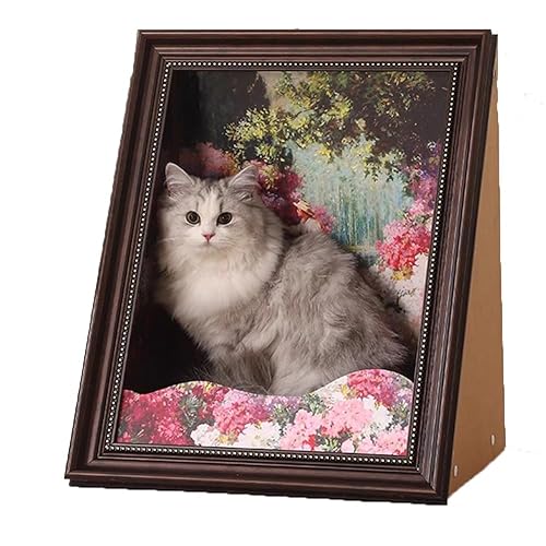SUYUKU Katzenbett, Mona Lisa, Kratzbetten, Ölgemälde, Rahmen, Katzen-Versteck im Vintage-Kunstbild, Katzenhaus, multifunktional, groß für Kätzchen, Höhle im Innenbereich (Rose, 44 x 52 x 35 cm) von SUYUKU