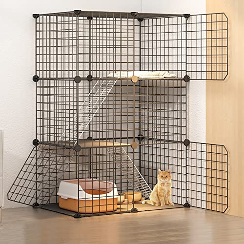 3-stöckiger Katzenkäfig, großes DIY-Katzengehege, Haustier-Laufstall, Katzenlaufstall für kleine Tiere, Katzenhäuser für den Innenbereich, extra großer Auslaufplatz, leicht zu reinigen, bietet Pl 3-stöckiger Katzenkäfig, großes DIY-Katzengehege, Haustier-Laufstall, Katzenlaufstall für kleine Tiere, Katzenhäuser für den Innenbereich, extra großer Auslaufplatz, leicht zu reinigen, bietet Pl von SUuim