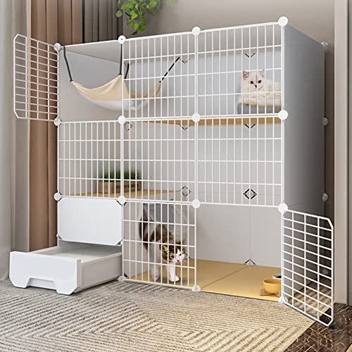 3-stöckiger großer DIY-Katzenkäfig für den Innenbereich, Katzenlaufstall für Katzen im Innenbereich, Katzenlaufstall für Haustiere, Katzenlaufstall für kleine Tiere, verschlüsseltes Netzwerk, mit 3-stöckiger großer DIY-Katzenkäfig für den Innenbereich, Katzenlaufstall für Katzen im Innenbereich, Katzenlaufstall für Haustiere, Katzenlaufstall für kleine Tiere, verschlüsseltes Netzwerk, mit von SUuim
