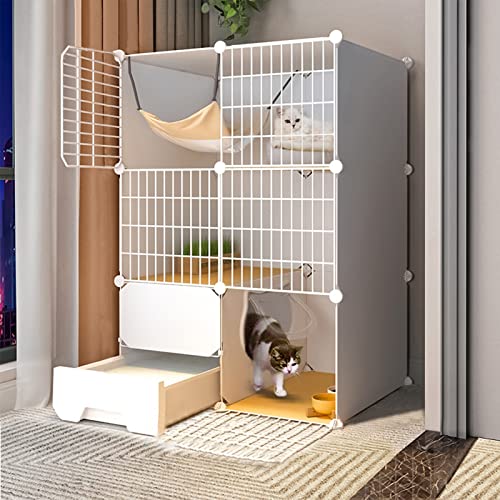 3-stufiger großer DIY-Katzenkäfig für den Innenbereich, Katzenlaufstall für Katzen im Innenbereich, Katzenlaufstall für Haustiere, Katzenlaufstall für kleine Tiere, verschlüsseltes Netzwerk, mit 3-stufiger großer DIY-Katzenkäfig für den Innenbereich, Katzenlaufstall für Katzen im Innenbereich, Katzenlaufstall für Haustiere, Katzenlaufstall für kleine Tiere, verschlüsseltes Netzwerk, mit von SUuim