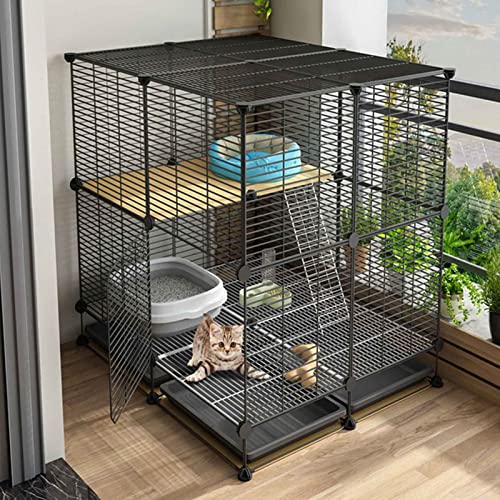 7-teiliges Set – Katzenkäfige für den Innenbereich mit Katzentoilette und Gleitschiene, Kletterleiter + Katzentoilette + Katzenhängematte + Katzennapf + Katzentoilette + Verschlussklammern, geeig 7-teiliges Set – Katzenkäfige für den Innenbereich mit Katzentoilette und Gleitschiene, Kletterleiter + Katzentoilette + Katzenhängematte + Katzennapf + Katzentoilette + Verschlussklammern, geeig von SUuim