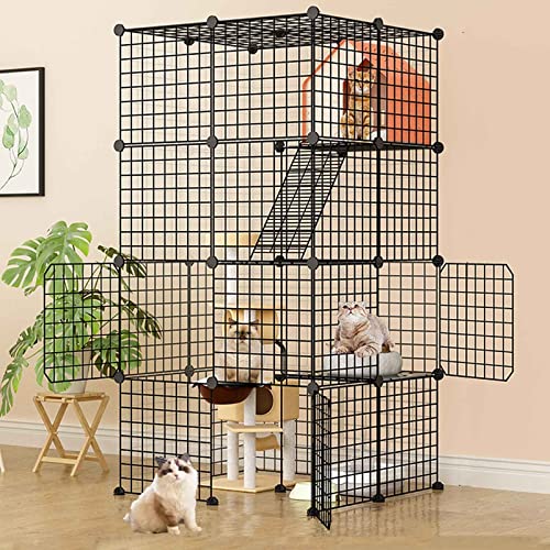 Haustier-Laufstall für Katzen, groß, Katzenkäfige für den Innenbereich, Metall, Hundekäfig/Kaninchen-Laufstall/Meerschweinchen-Laufstall, DIY-Montage, super tragfähig, 4 Pakete (Farbe: B, Größe: Haustier-Laufstall für Katzen, groß, Katzenkäfige für den Innenbereich, Metall, Hundekäfig/Kaninchen-Laufstall/Meerschweinchen-Laufstall, DIY-Montage, super tragfähig, 4 Pakete (Farbe: B, Größe: von SUuim