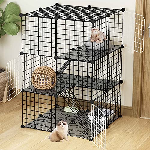 Haustier-Laufstall für Katzen, groß, Katzenkäfige für den Innenbereich, Metall, Hundekäfig/Kaninchen-Laufstall/Meerschweinchen-Laufstall, DIY-Montage, super tragfähig, 4 Pakete (Farbe: B, Größe: Haustier-Laufstall für Katzen, groß, Katzenkäfige für den Innenbereich, Metall, Hundekäfig/Kaninchen-Laufstall/Meerschweinchen-Laufstall, DIY-Montage, super tragfähig, 4 Pakete (Farbe: B, Größe: von SUuim