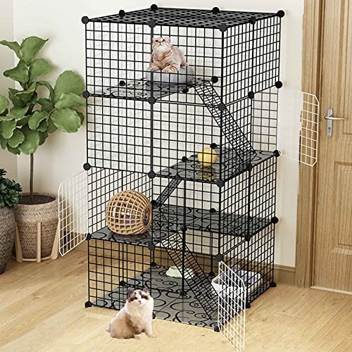 Haustier-Laufstall für Katzen, groß, Katzenkäfige für den Innenbereich, Metall, Hundekäfig/Kaninchen-Laufstall/Meerschweinchen-Laufstall, DIY-Montage, super tragfähig, 4 Pakete (Farbe: B, Größe: Haustier-Laufstall für Katzen, groß, Katzenkäfige für den Innenbereich, Metall, Hundekäfig/Kaninchen-Laufstall/Meerschweinchen-Laufstall, DIY-Montage, super tragfähig, 4 Pakete (Farbe: B, Größe: von SUuim