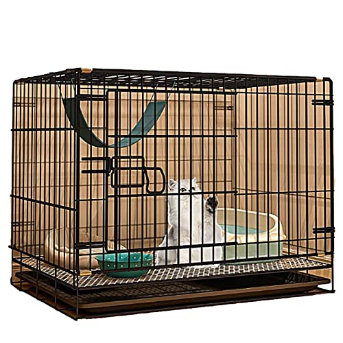 Haustier-Laufstall mit wasserdichtem Boden, Kaninchen-Laufstall, Katzenkäfige für den Innenbereich, groß, mit Katzentoilette, verschlüsseltes Metallmaterial, praktisch und leicht zu reinigen (Grö Haustier-Laufstall mit wasserdichtem Boden, Kaninchen-Laufstall, Katzenkäfige für den Innenbereich, groß, mit Katzentoilette, verschlüsseltes Metallmaterial, praktisch und leicht zu reinigen (Grö von SUuim