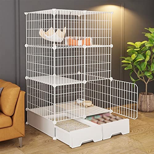 Katzenkäfige für den Innenbereich, große Haustierkiste, Haustier-Laufstall, Katzenlaufstall für kleine Tiere, Katzenhütten für Hauskatzen, mit Leiter + Katzennest + Katzennapf + Hängematte, versc Katzenkäfige für den Innenbereich, große Haustierkiste, Haustier-Laufstall, Katzenlaufstall für kleine Tiere, Katzenhütten für Hauskatzen, mit Leiter + Katzennest + Katzennapf + Hängematte, versc von SUuim