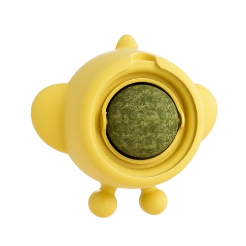 SVCEQZE Cat Catnip Ball, Catnip,Interaktive Katzenpatzier -Spielzeug | Interaktive Kätzchenenergiespielzeug für Heimwand, gesunde Haustierzähne Reinigung Vorräte von SVCEQZE