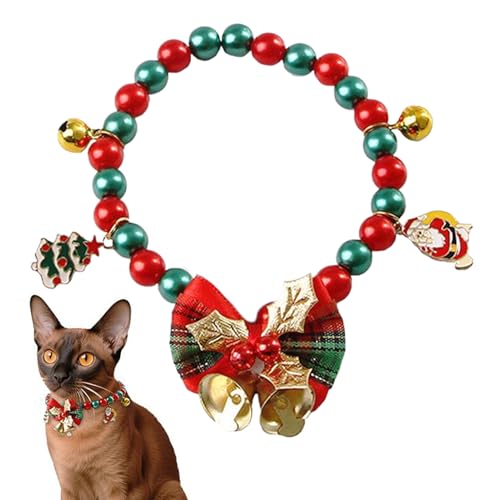 SVCEQZE Christmas Cat Halsband - Weiblich Welpen Halskette - Halsband mit Schleife Glocke und Santa Weihnachtsbaum Schneeflocken Elch Anhänger Festtag Zubehör für Kleine Hunde Mädchen Junge SVCEQZE Christmas Cat Halsband - Weiblich Welpen Halskette - Halsband mit Schleife Glocke und Santa Weihnachtsbaum Schneeflocken Elch Anhänger Festtag Zubehör für Kleine Hunde Mädchen Junge von SVCEQZE