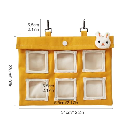 SVCEQZE Hasenhalter, Hay Bag für Kaninchen, Multi -Löcher Hase Hay Feeder, Kratzerresistente Pet Food-Lagerbehälter, Chinchilla-Käfig-Zubehör, Tierfuttermittel für Hamster von SVCEQZE