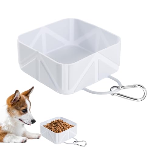 SVCEQZE Hundefutternapf Tragbar, Faltbarer Outdoor-Katzennapf, 500ml Hundenapf Trinkflasche für Welpe Katze Reisen Wandern Boot Outdoor Aktivitäten von SVCEQZE